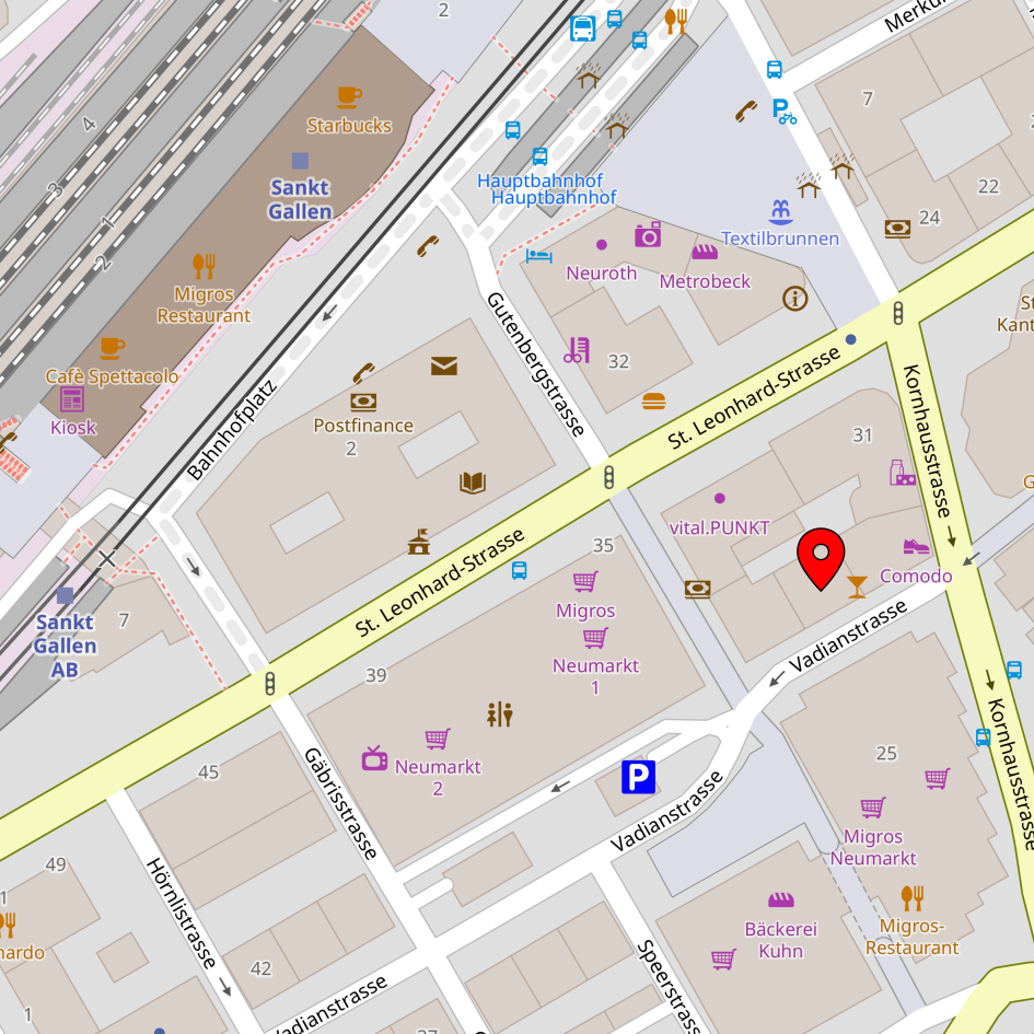 Google Map of Vadianstrasse 24